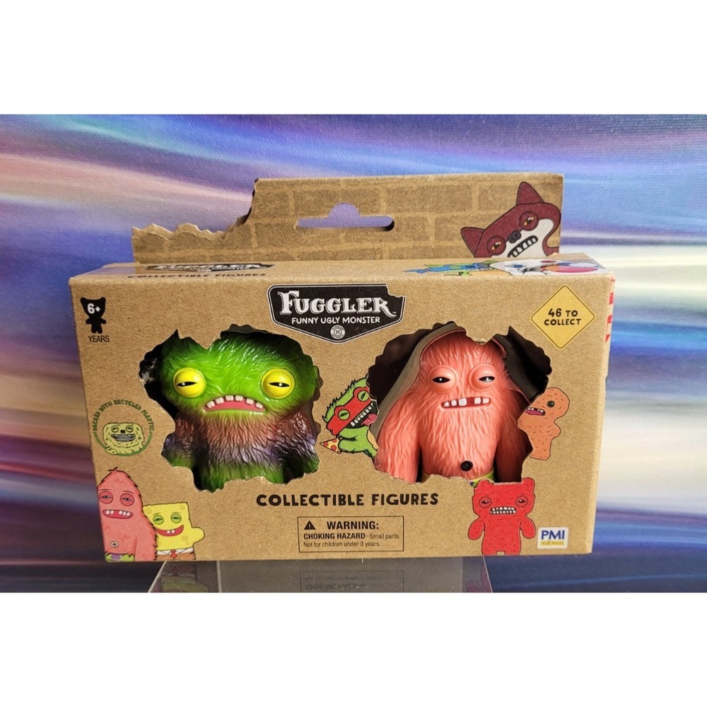 FUGGLER Funny Ugly Monster w/ SpongeBob PATRICK, 2 Pack Collectible Figures NIB